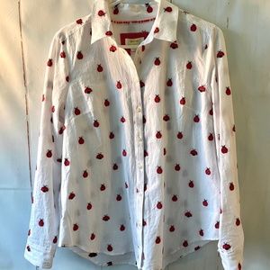 ANTHRO Ladybug Shirt by Maeve NWT